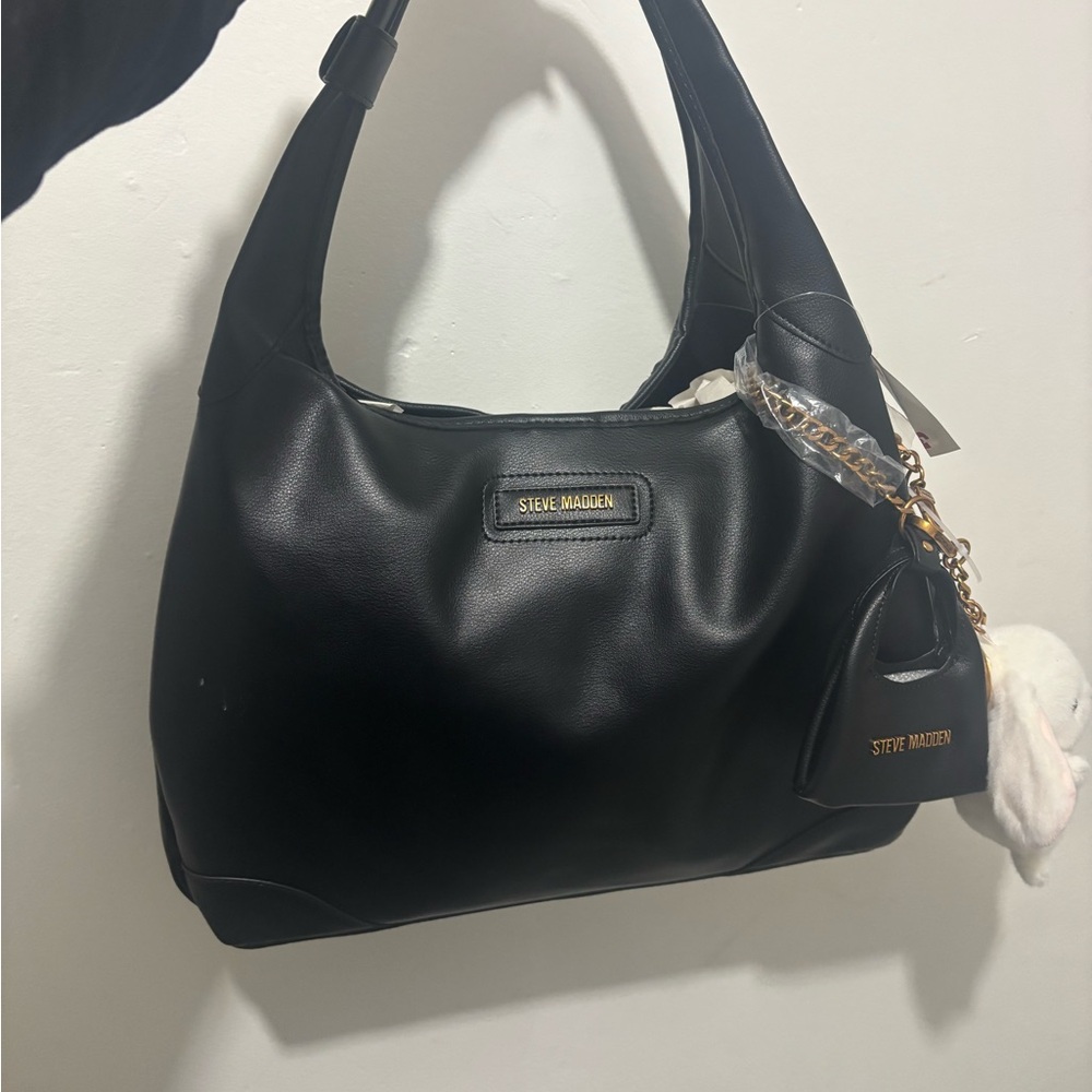 Steve Madden Classic Black Hobo Bag